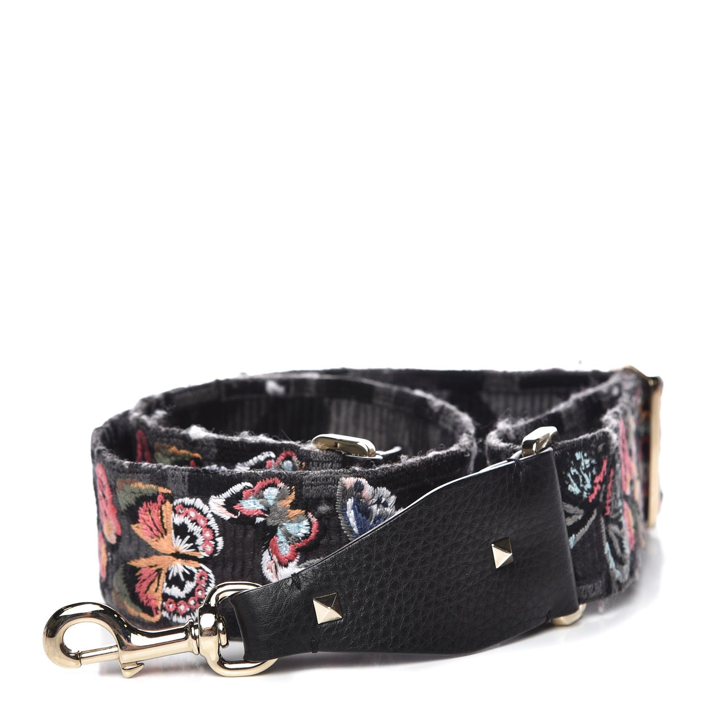 Canvas Camubutterfly Rockstud Guitar Strap Multicolor