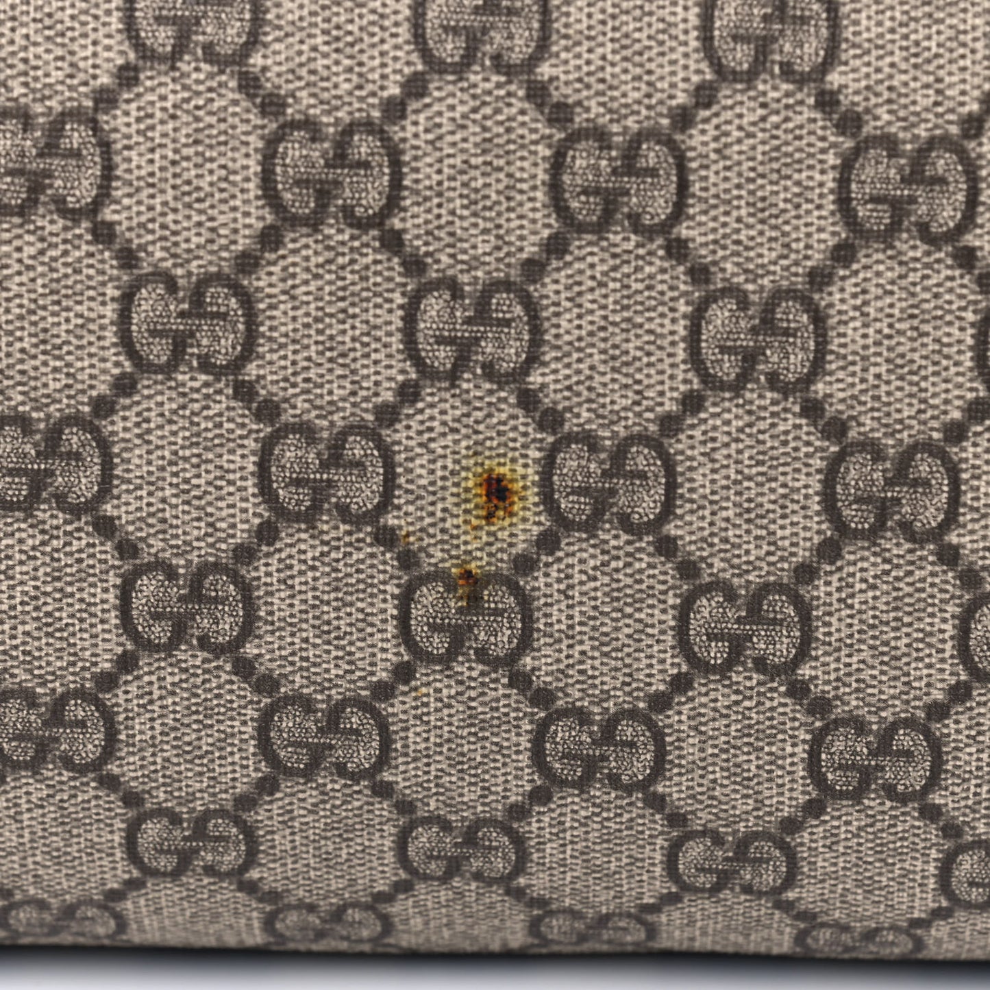 GG Supreme Monogram Large Zippered Shopping Tote Brown