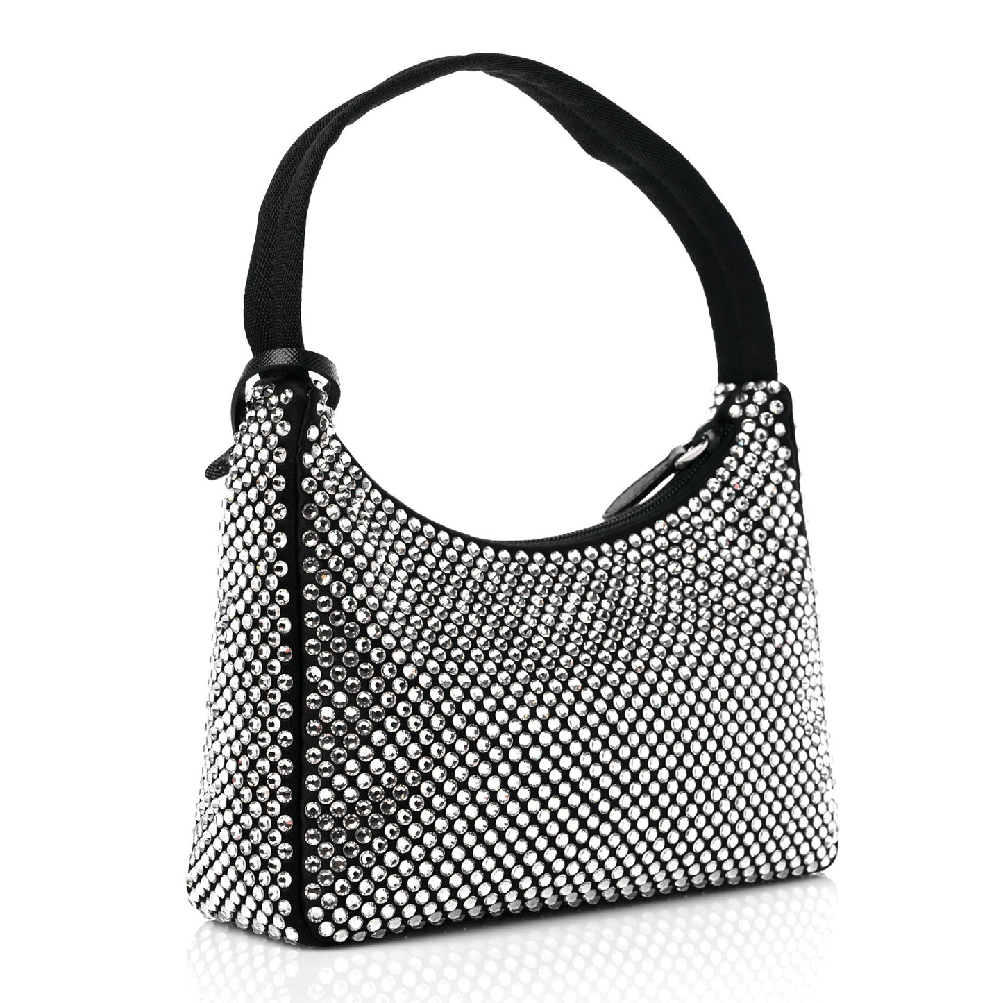 Satin Crystal Mini Re-Edition 2000 Bag Cristal