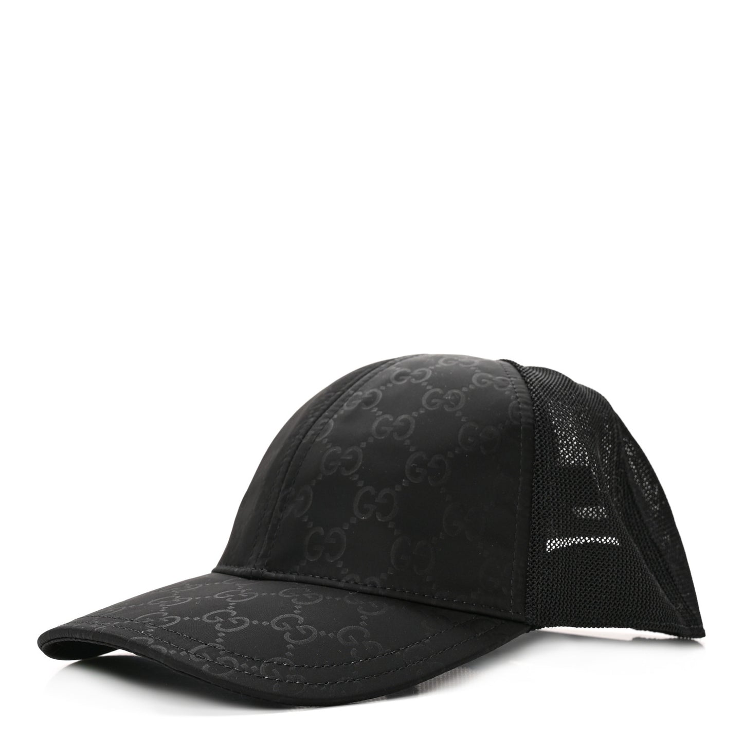 Nylon Monogram Baseball Hat L Black