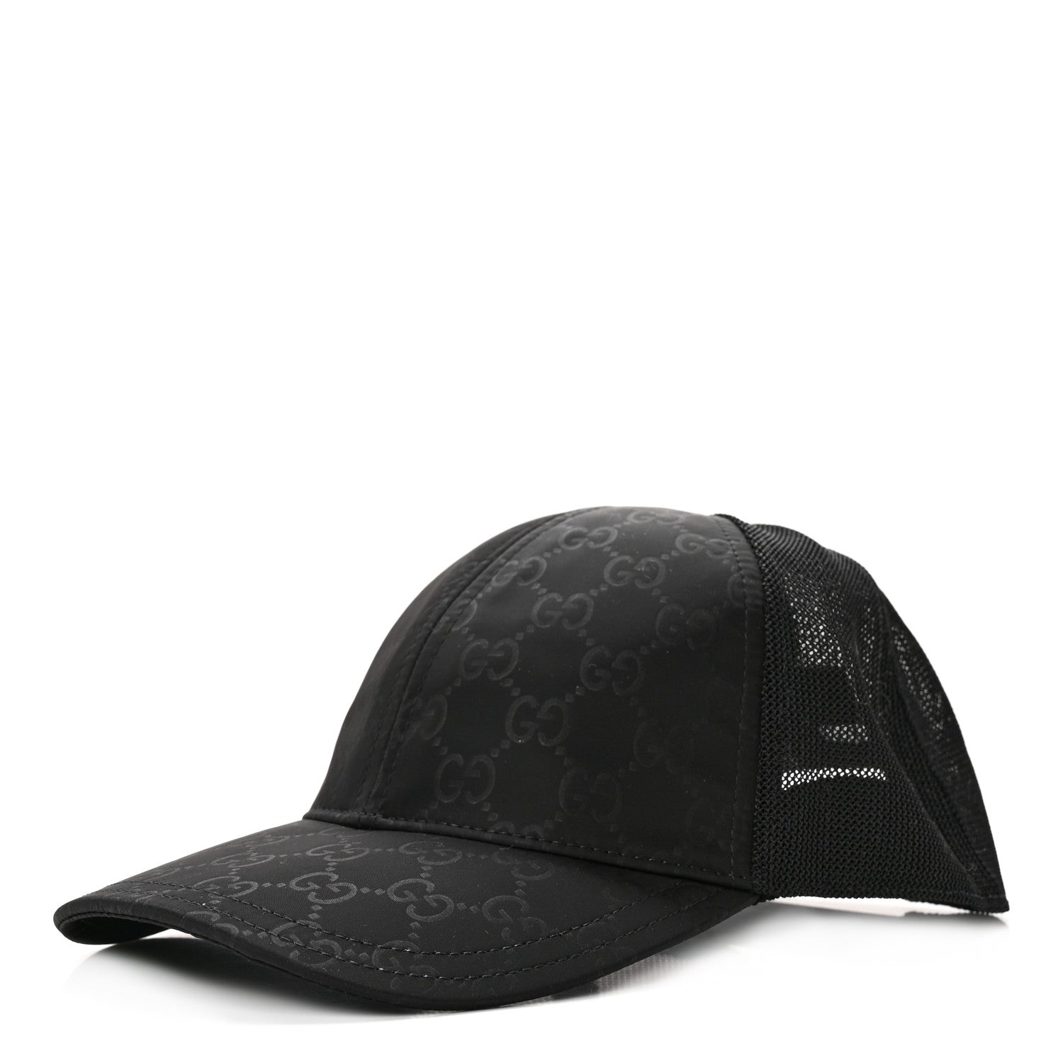 Gucci Nylon Monogram Baseball Hat L Black 1 of 12