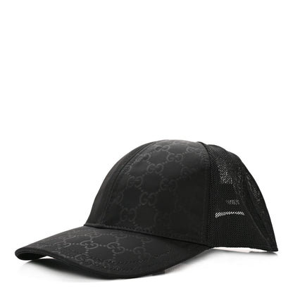 Gucci Nylon Monogram Baseball Hat L Black 1 of 12