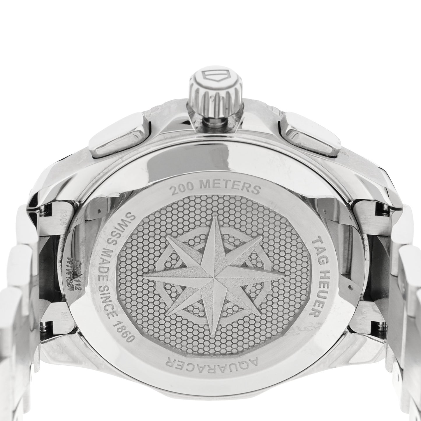 Stainless Steel 40mm Aquaracer Professional 200 Chronograph Quartz Watch Blue CBP1112