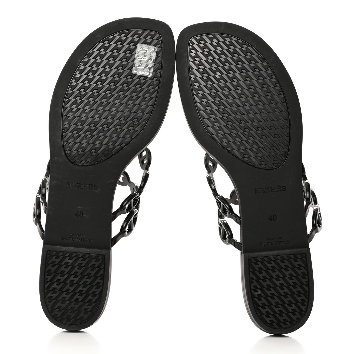 Rubber Chaine d'Ancre Island Sandals 40 Black