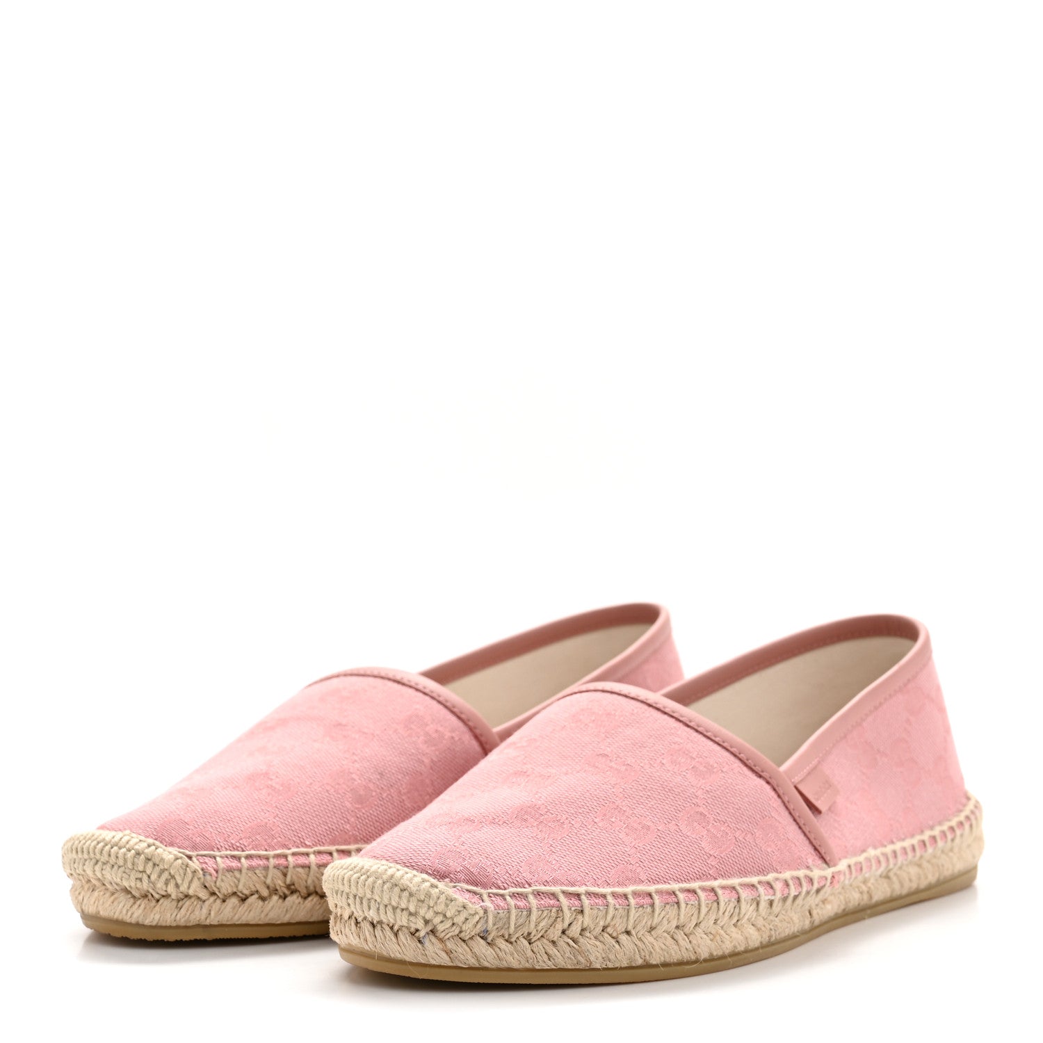 Gucci Monogram Espadrilles 37.5 Soft Pink 7 of 18