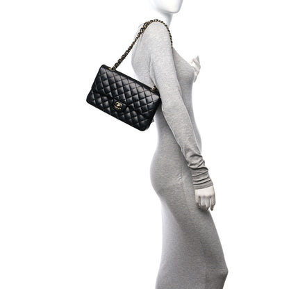 Chanel Lambskin Quilted Medium Double Flap Black 2 of 12