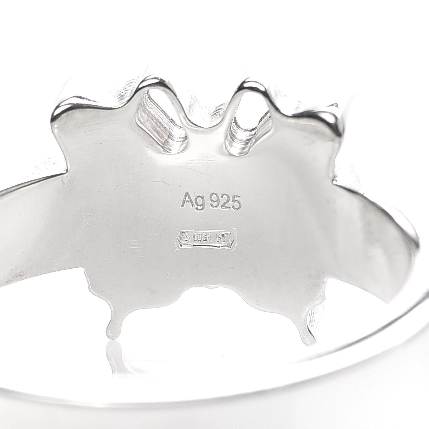 Gucci Sterling Silver Butterfly Band Ring 57 8 4 of 4