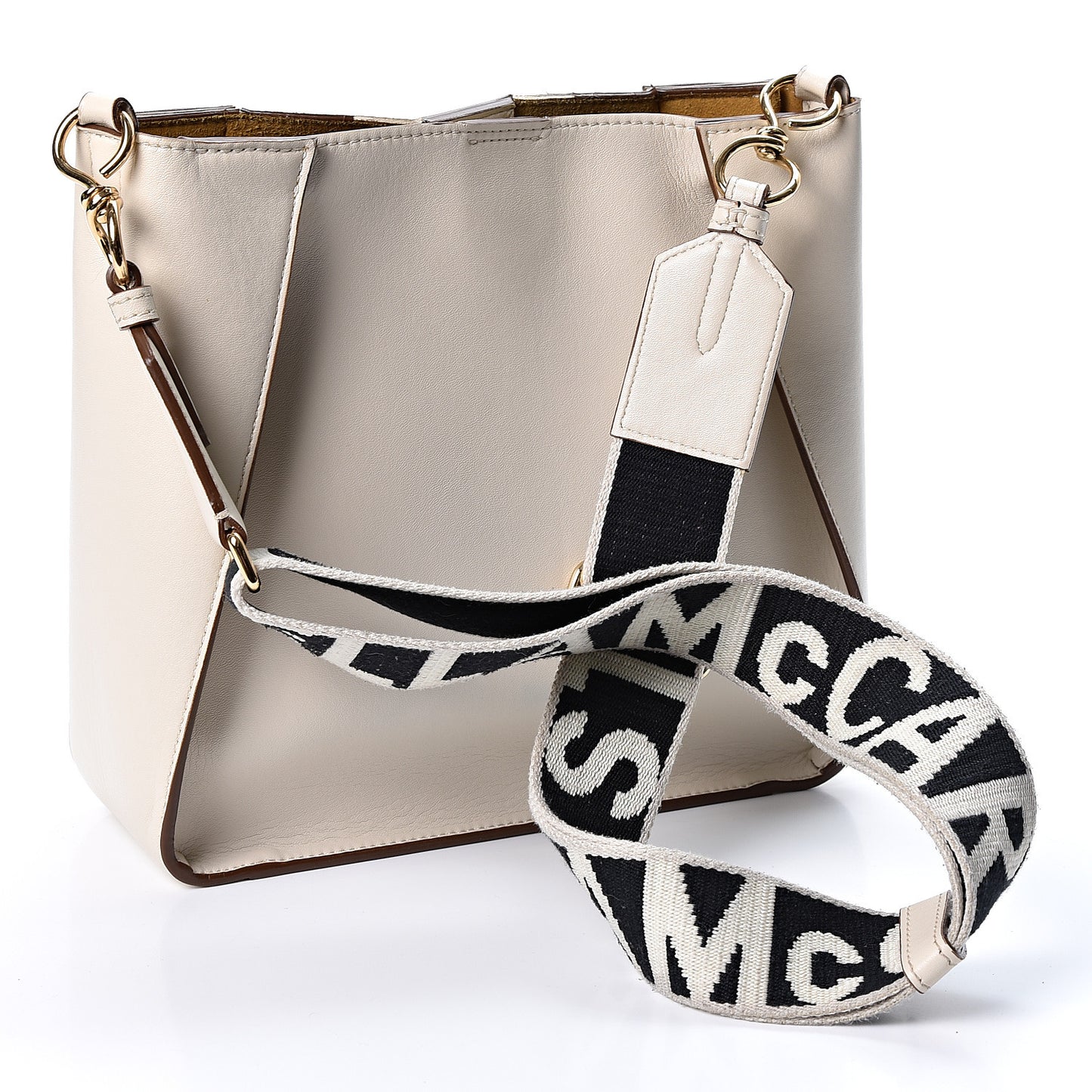 Eco Alter Nappa Perforated Logo Mini Crossbody White