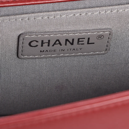 Chanel Calfskin Chevron Quilted Medium Boy Flap Red 6 of 7