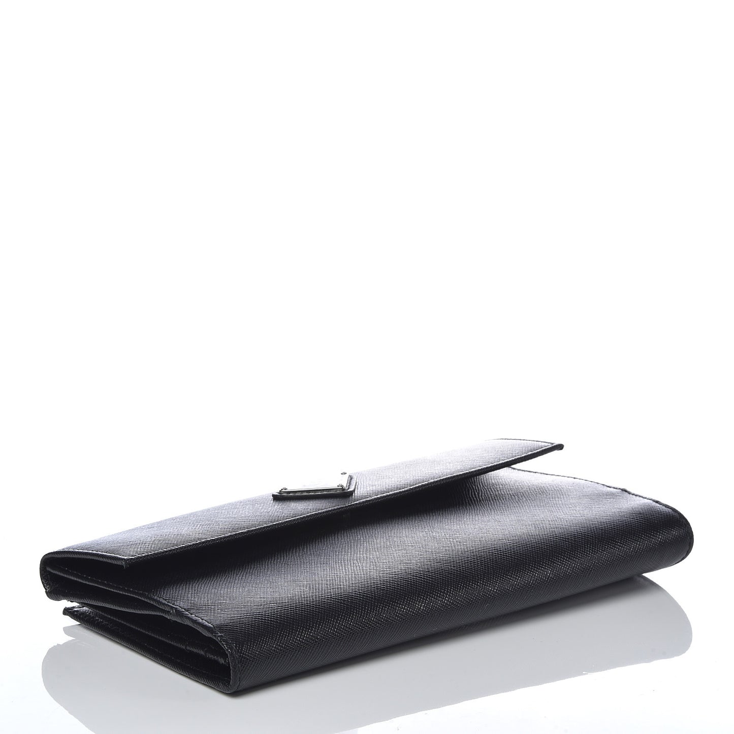 Saffiano Continental Flap Wallet Black
