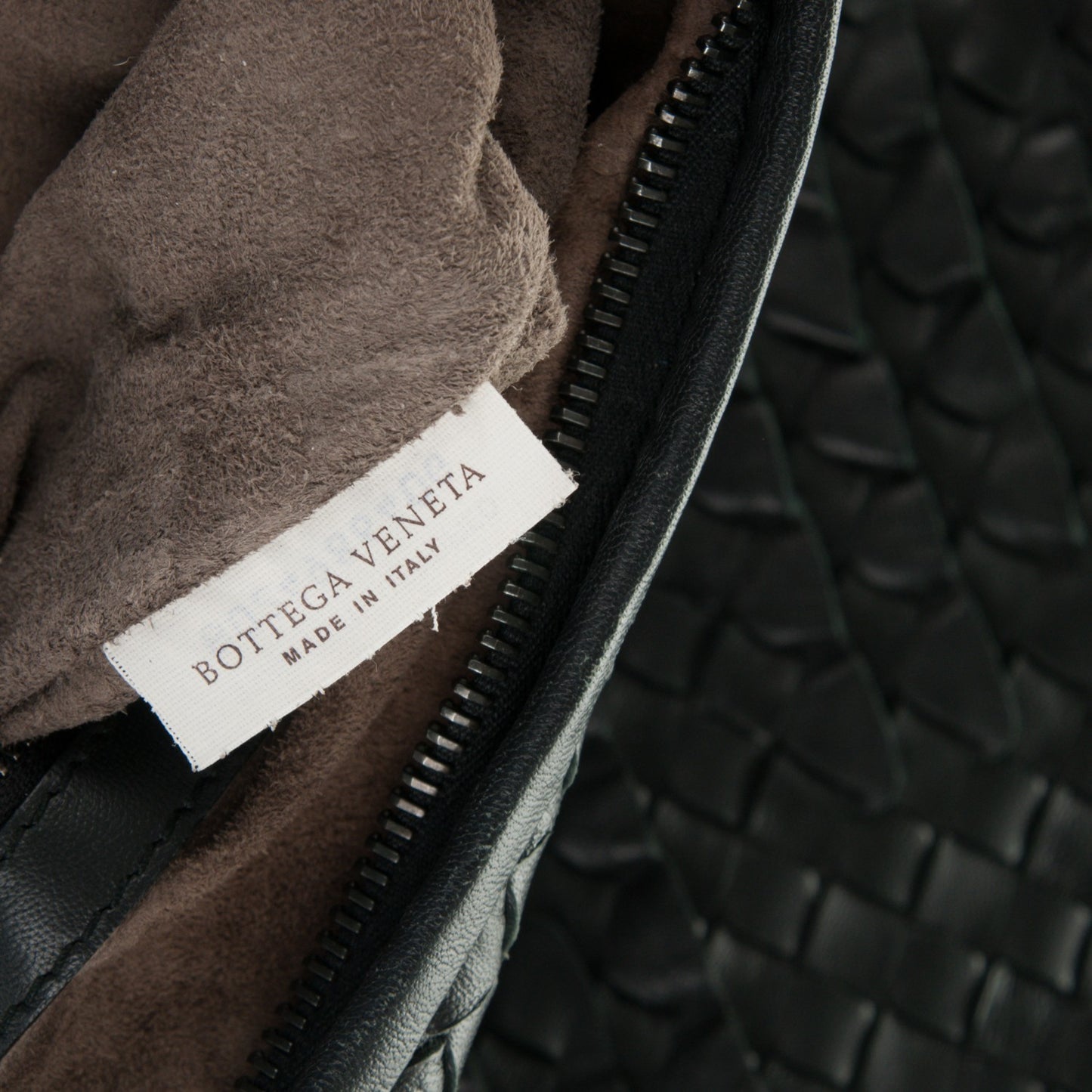 Nappa Intrecciato Large Miniode Hobo Nero Black