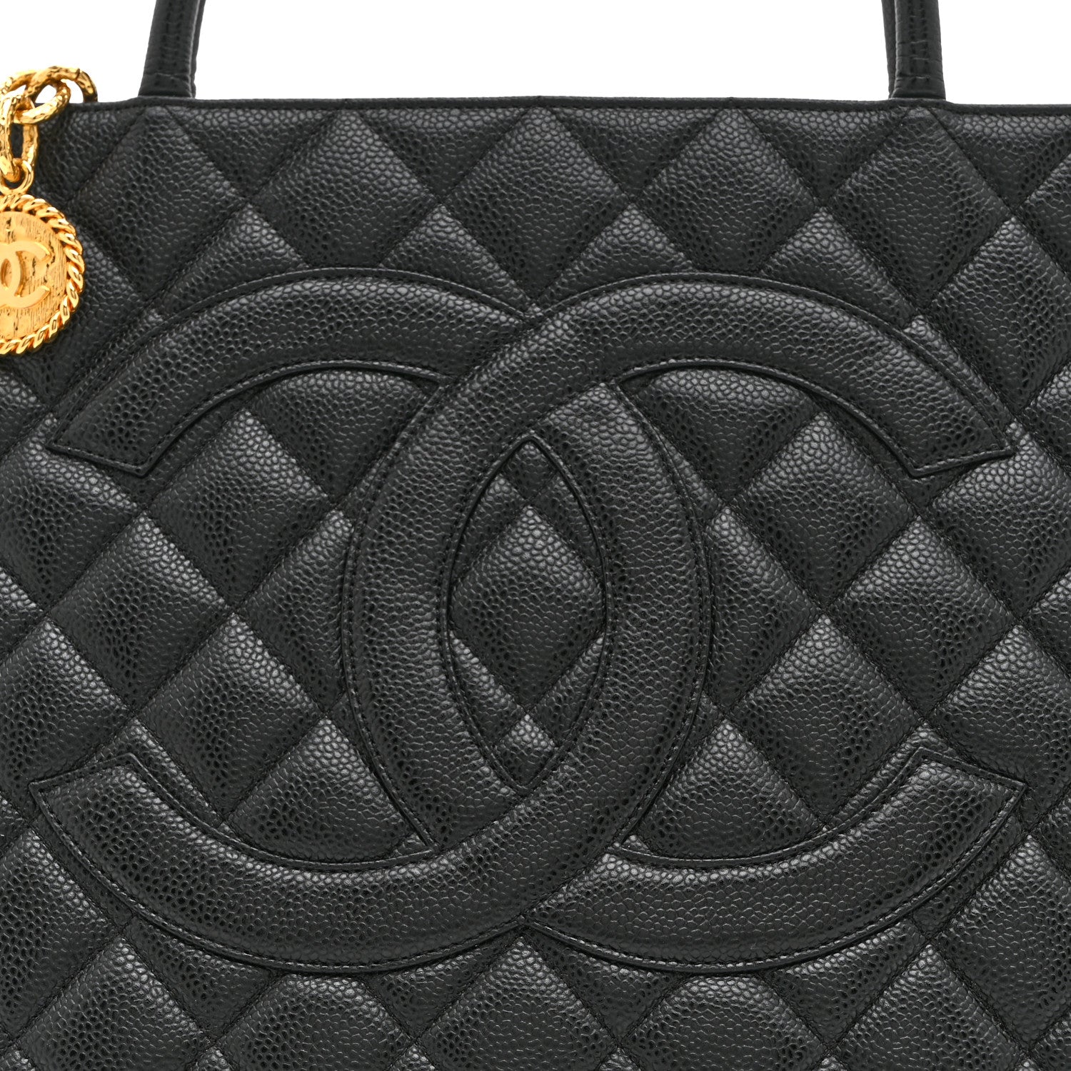 Chanel Caviar Quilted Medallion Tote Black 8 of 10