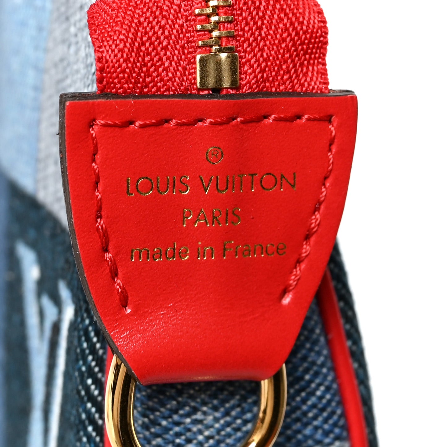 Denim Micro Pochette Accessories Denim Rouge