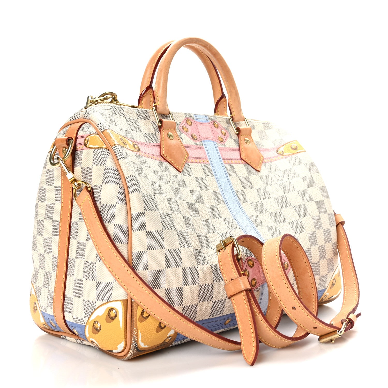 Louis Vuitton Damier Azur Summer Trunks Speedy Bandouliere 30 3 of 11