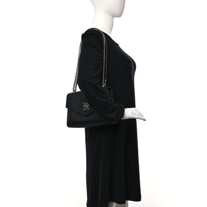 Louis Vuitton Soft Calfskin Mylockme Chain Bag BB Black 2 of 8