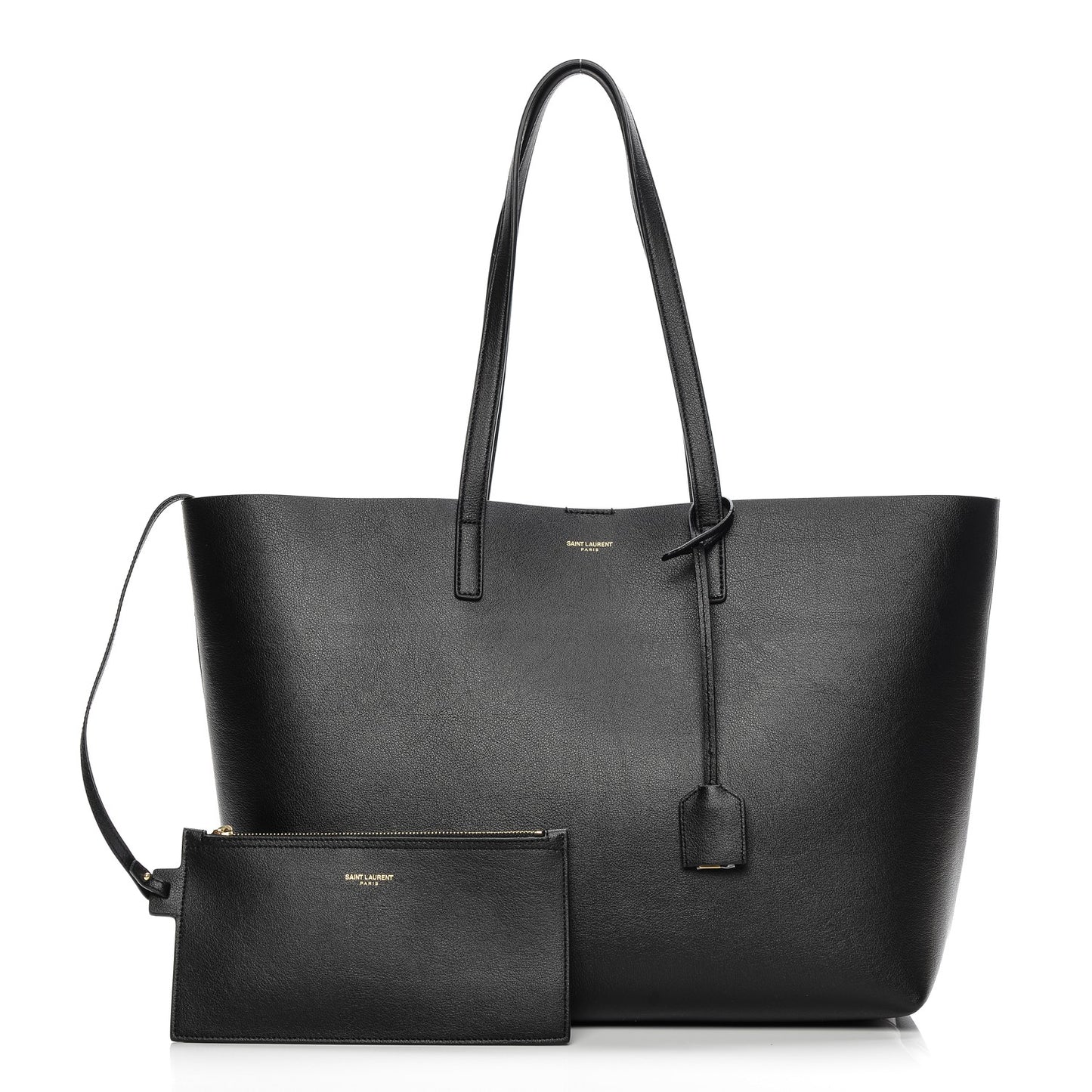 Calfskin Large Shopping Tote Black