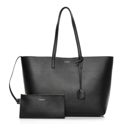 Saint Laurent Calfskin Large Shopping Tote Black 3 of 8