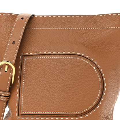 Delvaux Taurillon Pin Daily Surpique Bucket Vegetal Ivory 7 of 9