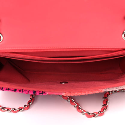 Chanel Tweed Patchwork Jumbo Single Flap Pink 5 of 12