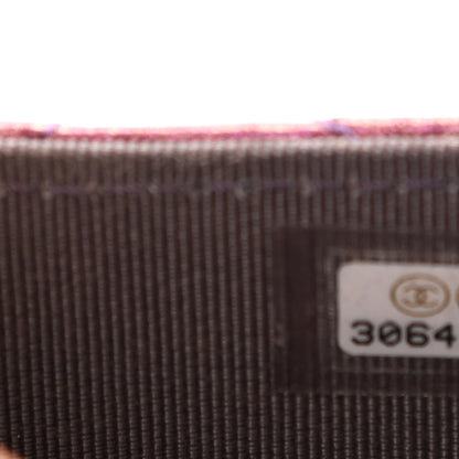 Chanel Iridescent Lambskin Quilted Flap Card Holder On Chain Purple 8 of 12