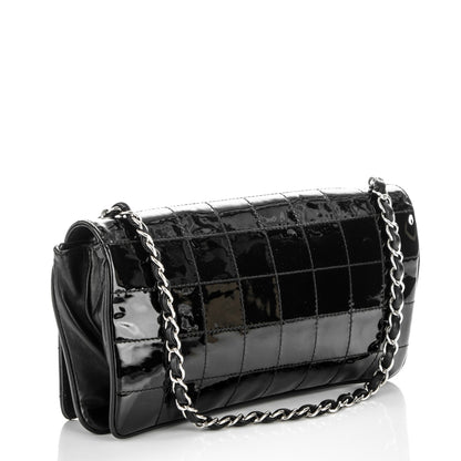Chanel Patent Square Stitched CC Flap Clutch Black 3 of 7