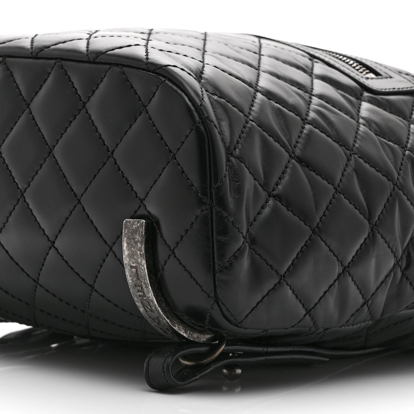Calfskin Quilted Large Salzburg Mountain Backpack Black