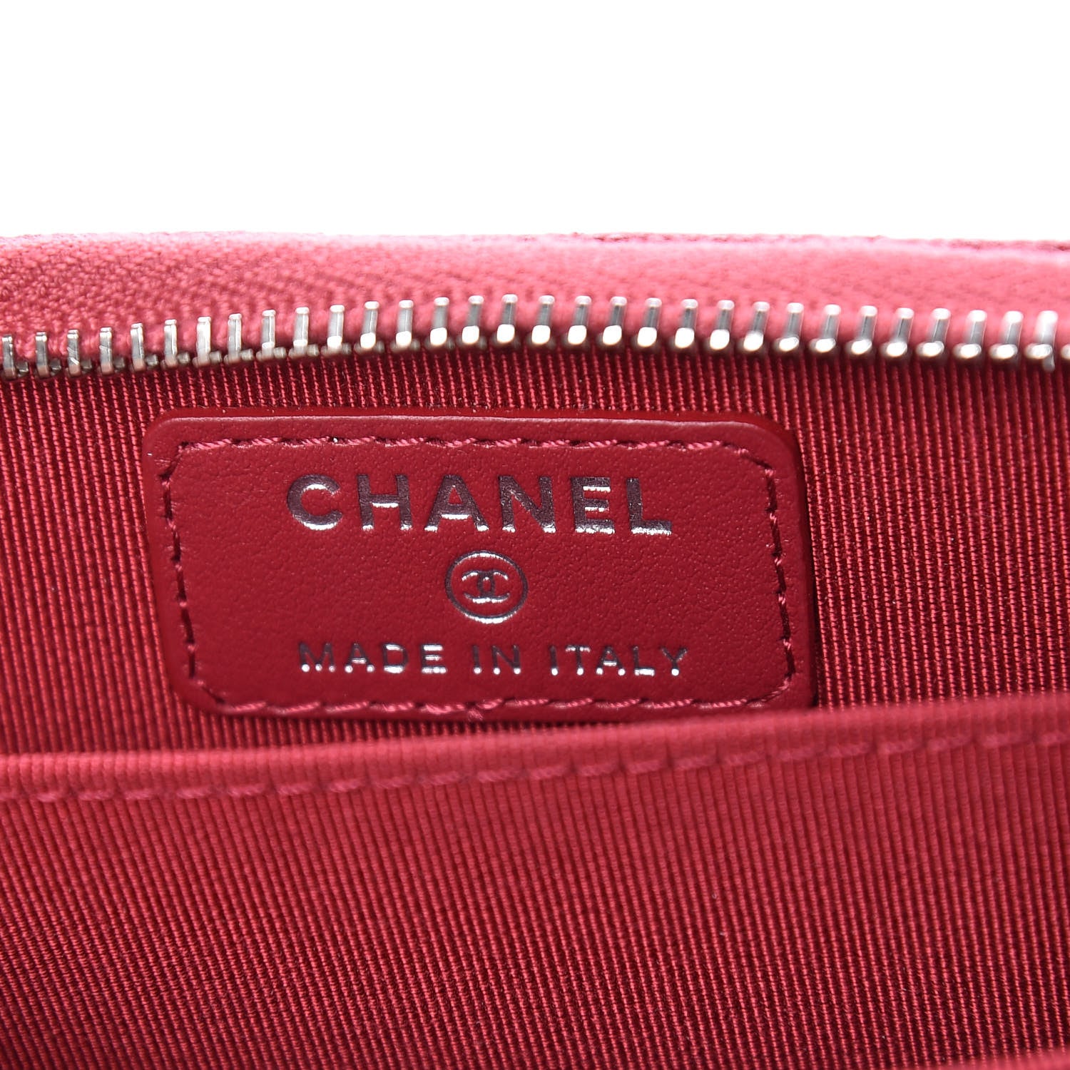 Chanel Caviar Quilted Zip Coin Purse Pink 6 of 8