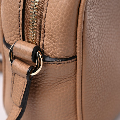 Gucci Pebbled Calfskin Small Soho Disco Bag Camelia 12 of 14