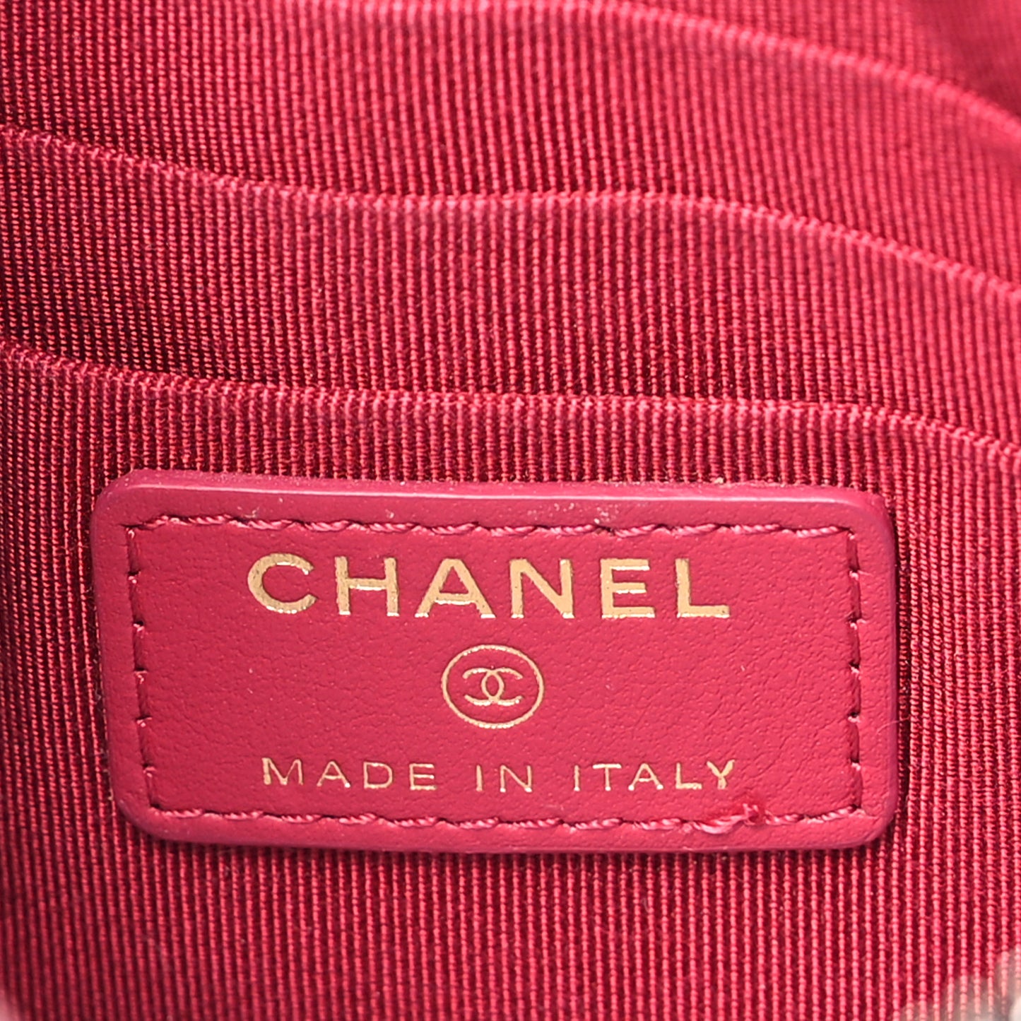 Lambskin Quilted Small Chanel 19 Pouch Black