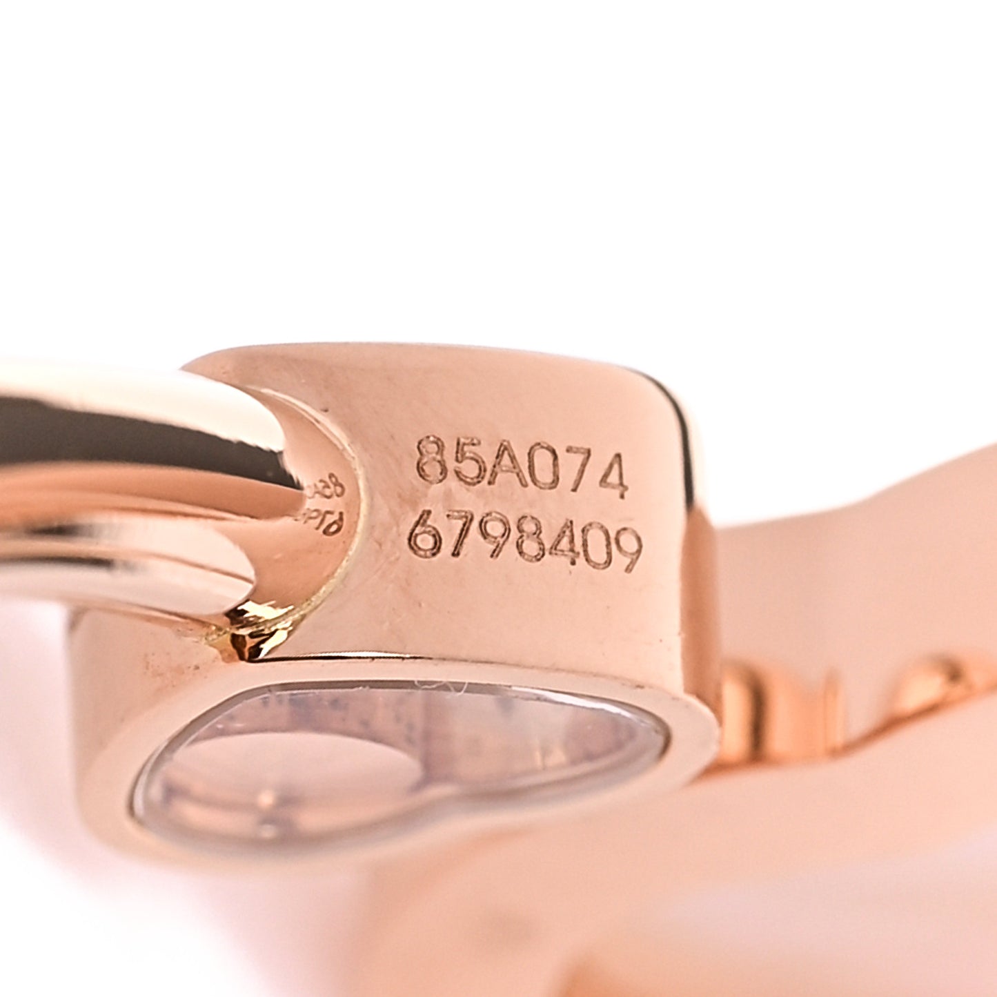 18K Rose Gold Diamond Mother of Pearl Pave Happy Hearts Bangle Bracelet