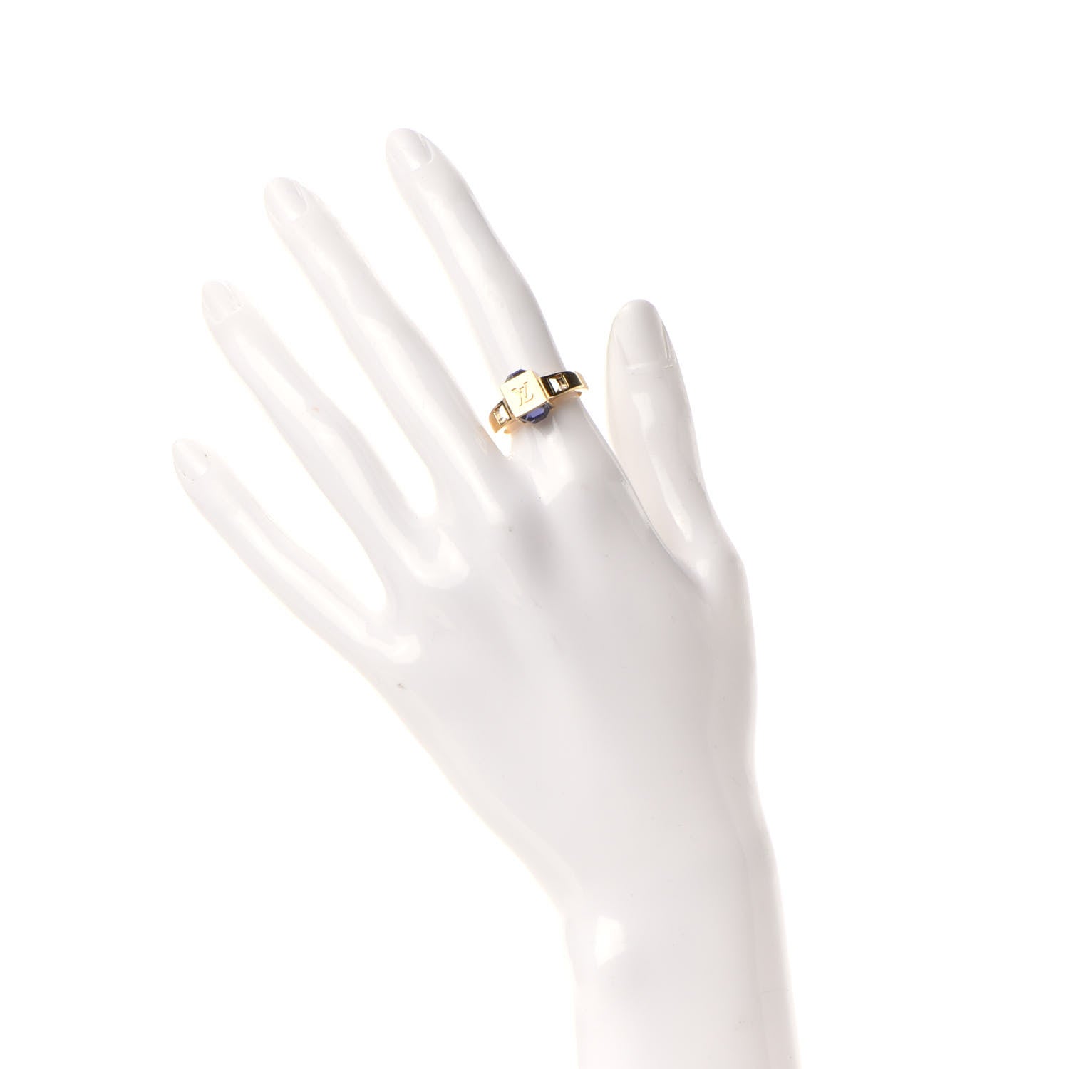 Louis Vuitton Swarovski Gamble Ring Medium 5 Azur Gold 2 of 3