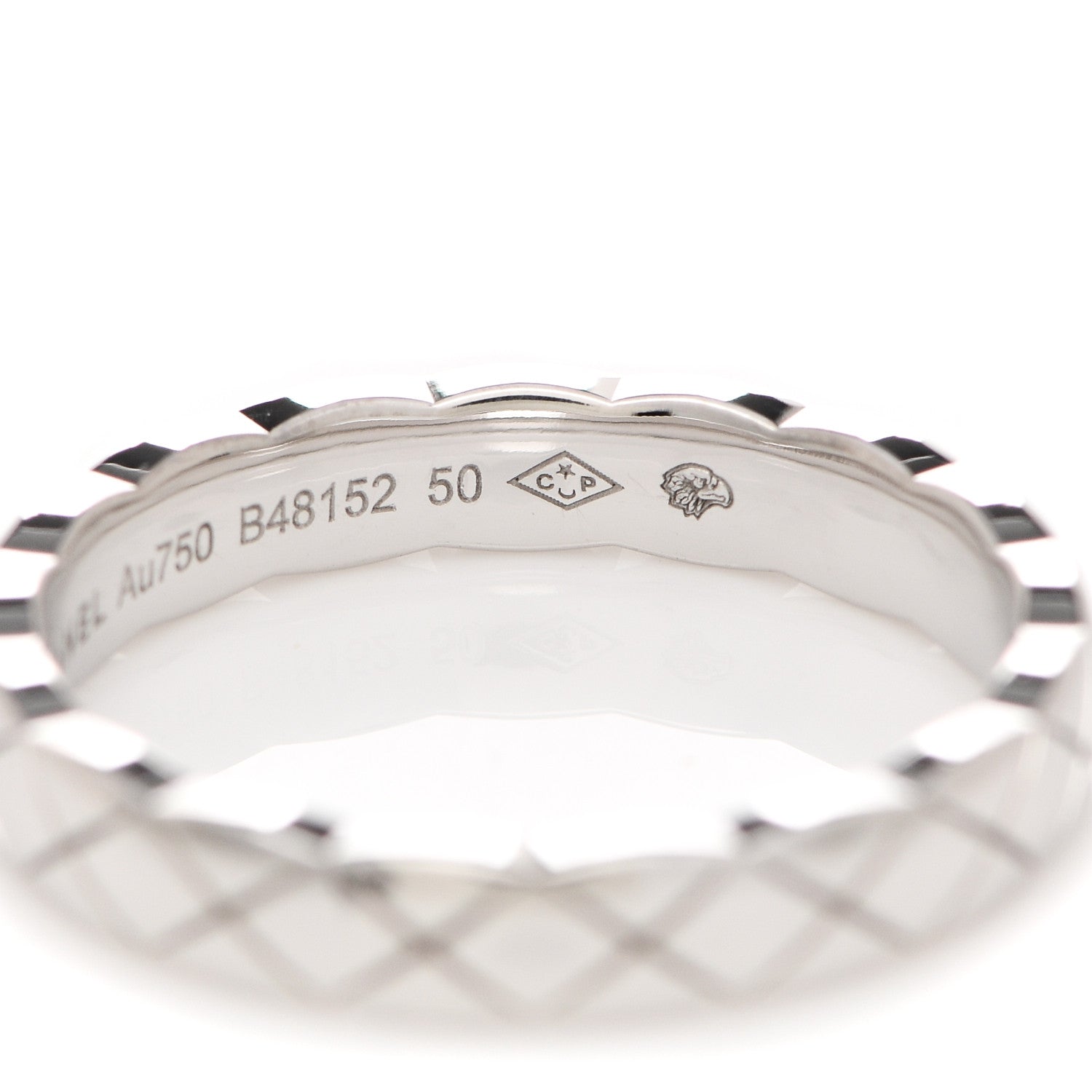 Chanel 18K White Gold Mini Coco Crush Ring 50 5.25 5 of 6