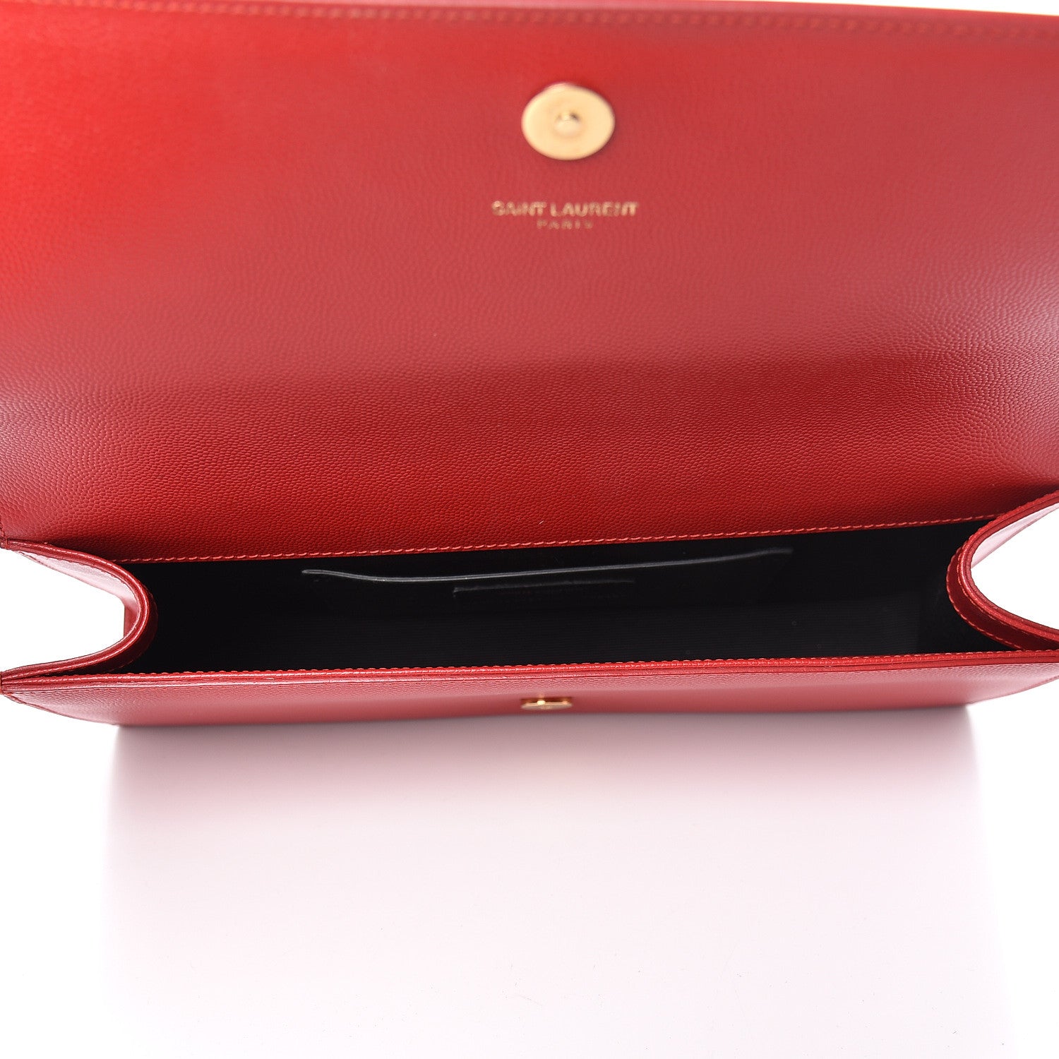Saint Laurent Grain De Poudre Classic Monogram Cassandre Clutch New Red 5 of 9