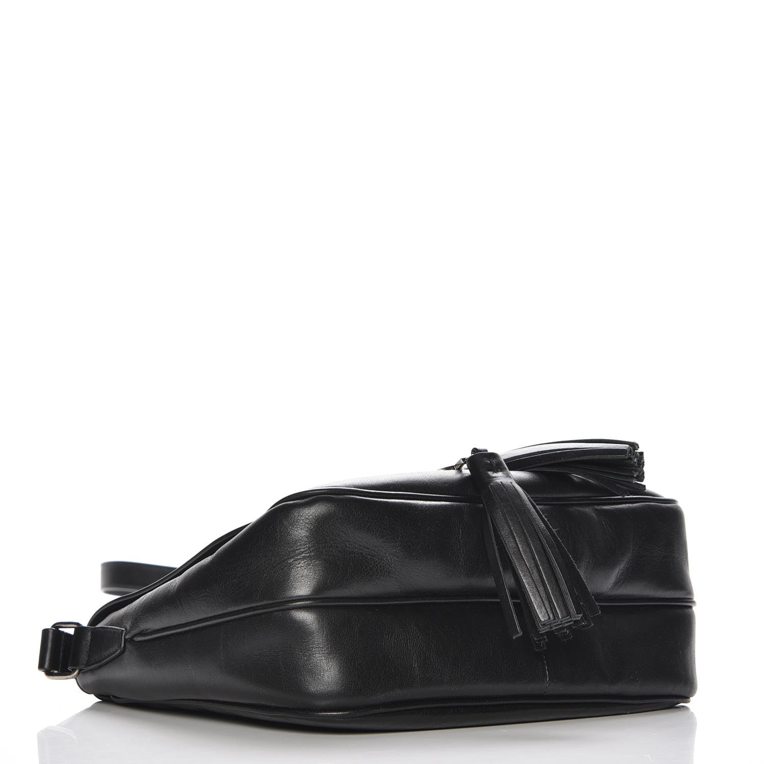 Saint Laurent Calfskin Tassel Saddle Bag Black 4 of 7