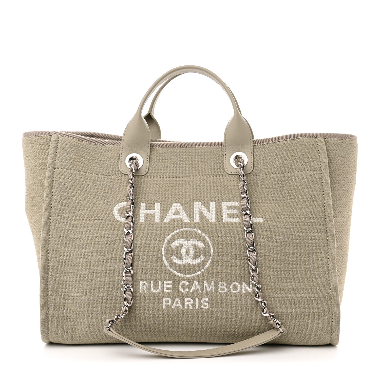 Chanel Mixed Fibers Medium Deauville Tote Grey 1 of 16