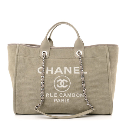 Chanel Mixed Fibers Medium Deauville Tote Grey 1 of 16