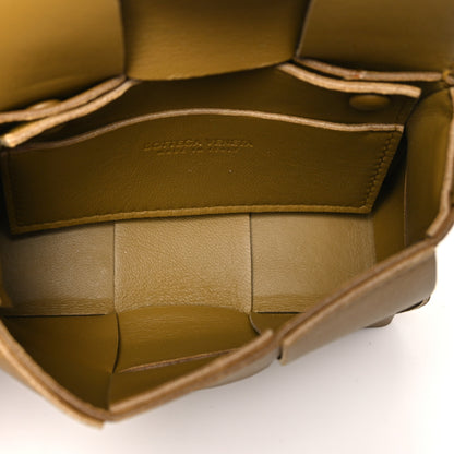 Bottega Veneta Lambskin Maxi Intrecciato Extra Mini Cassette Crossbody Bag Ochre 5 of 9