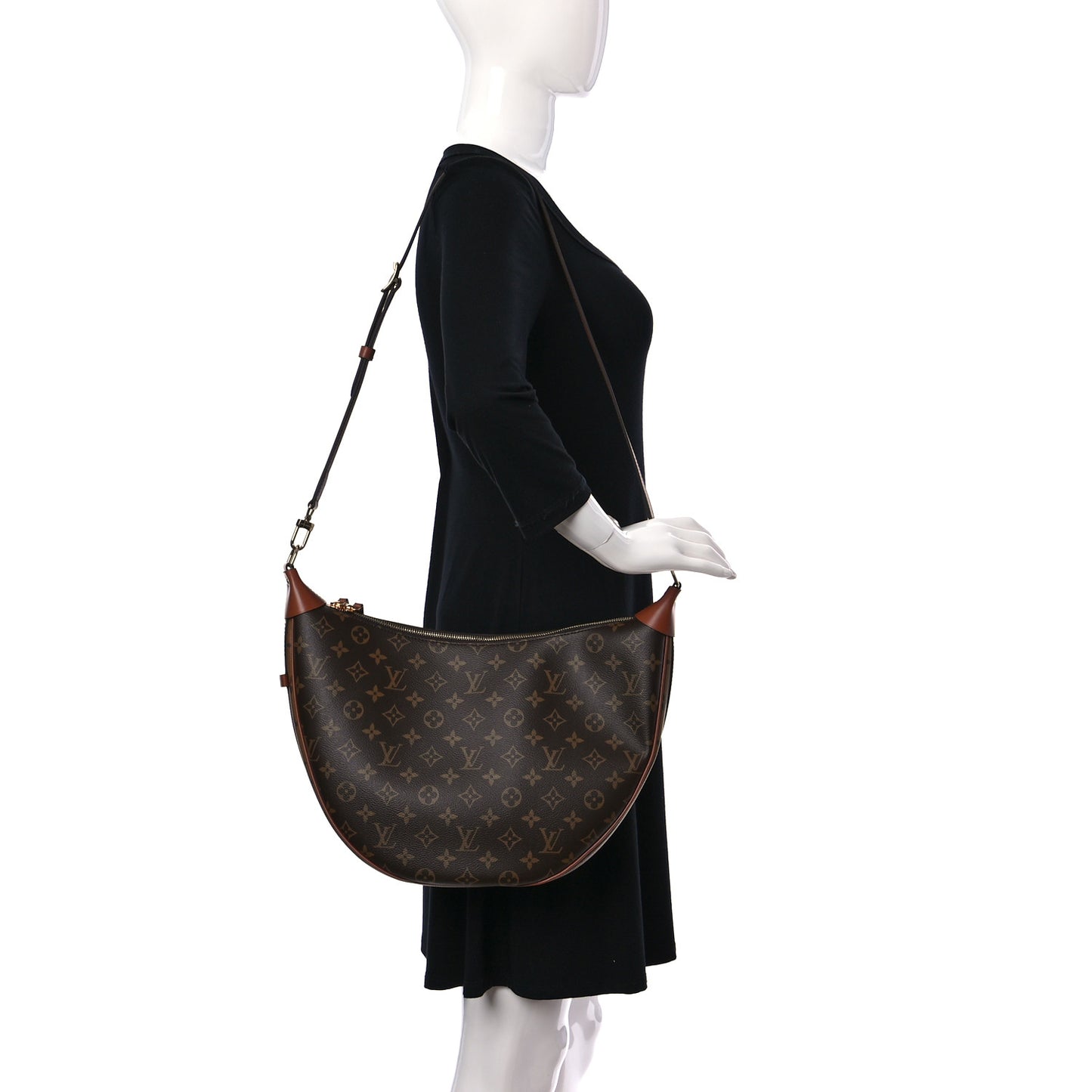 Reverse Monogram Loop Hobo