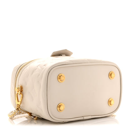 Louis Vuitton Lambskin Embossed Monogram Coussin Vanity PM  Cream 5 of 10