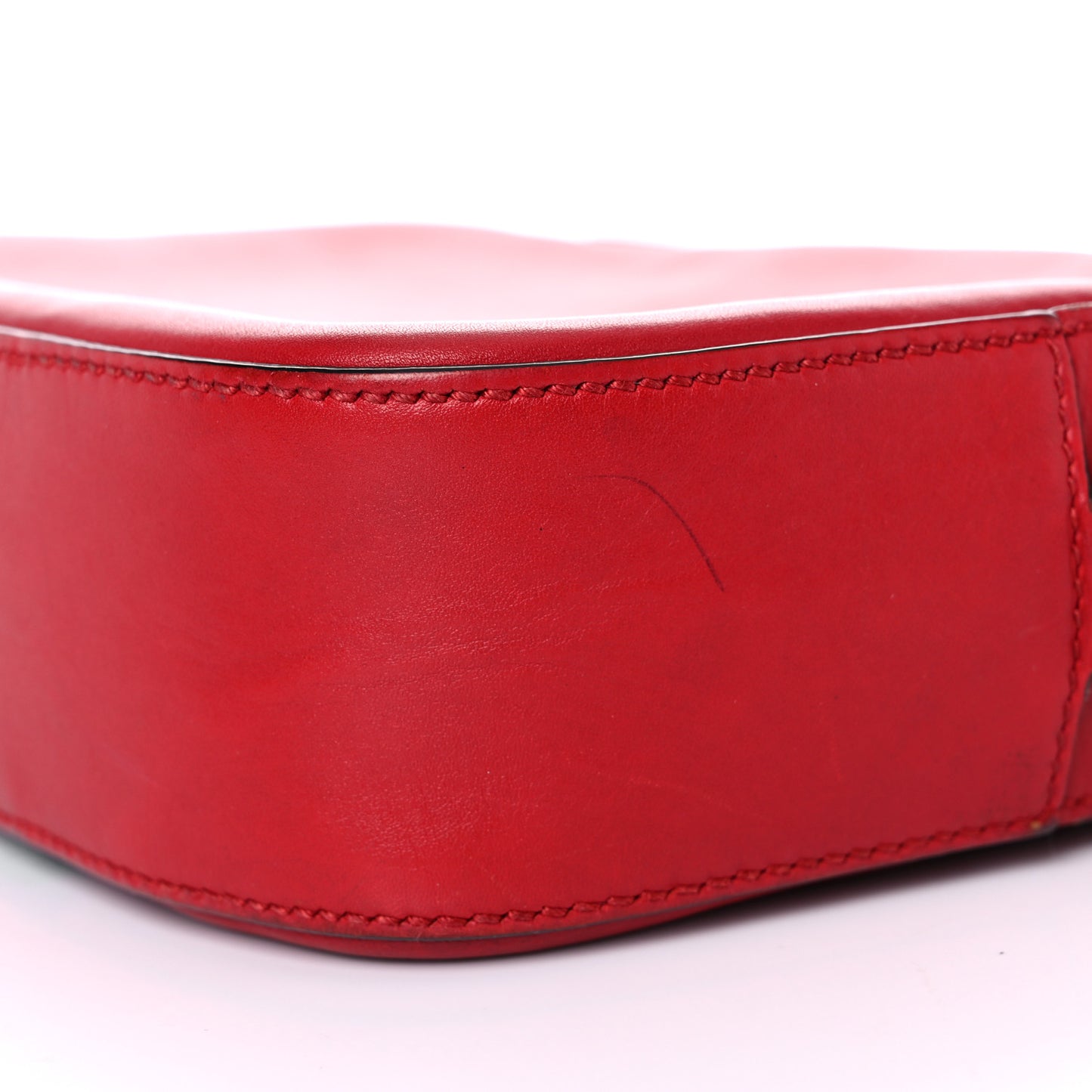 Calfskin Web Small Webby Bee Shoulder Bag Red