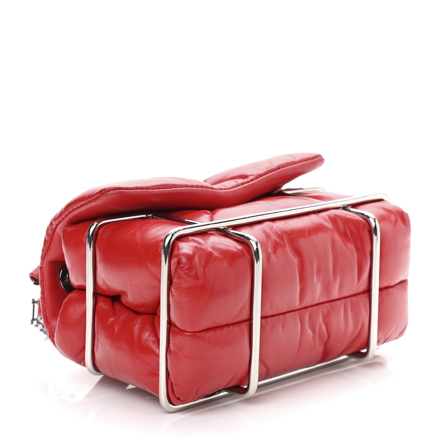 Calfskin Quilted Halo Xbody Bag Red