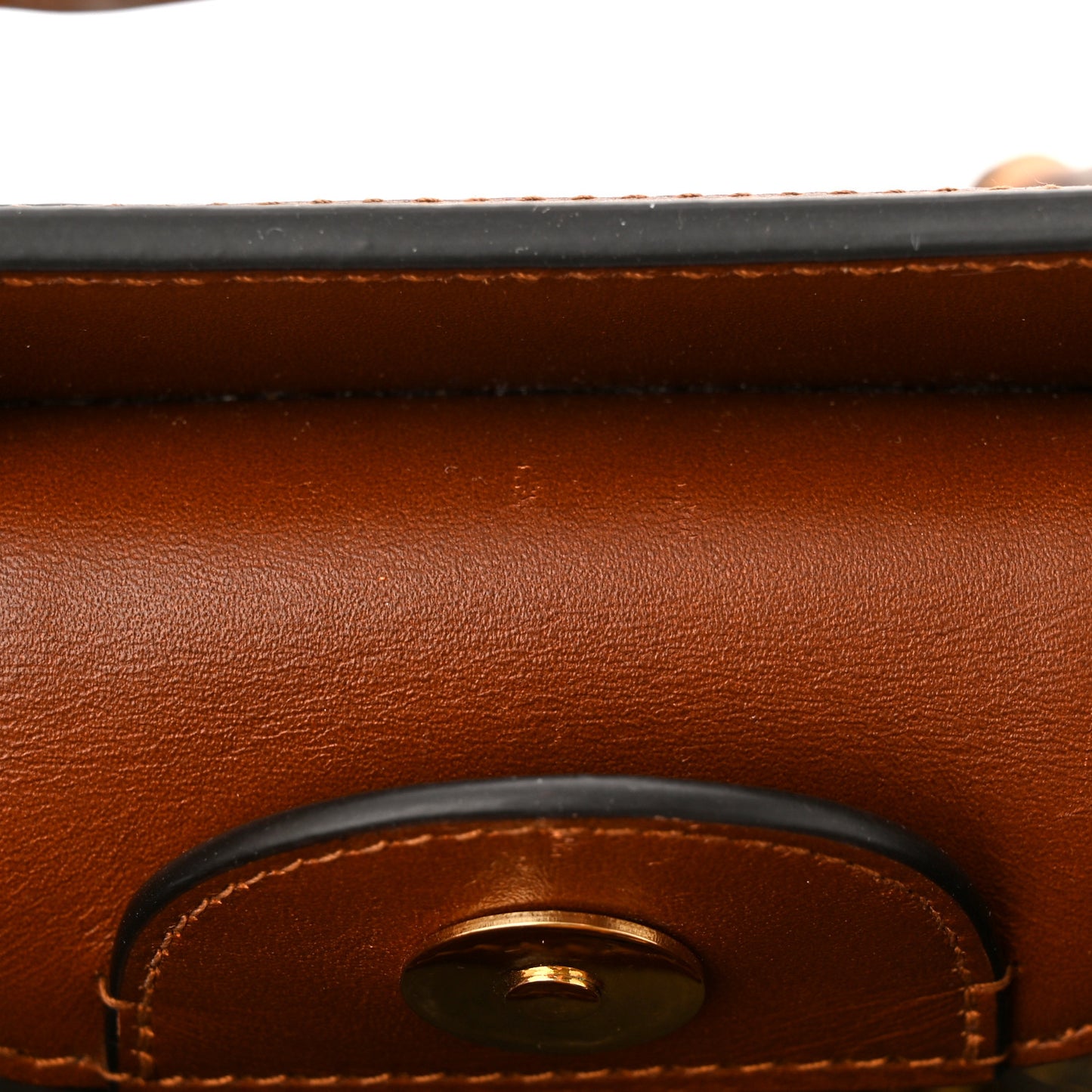 New Canvas Charisma Calfskin Crystal GG Monogram Mini Diana Tote Bag Camel Ebony