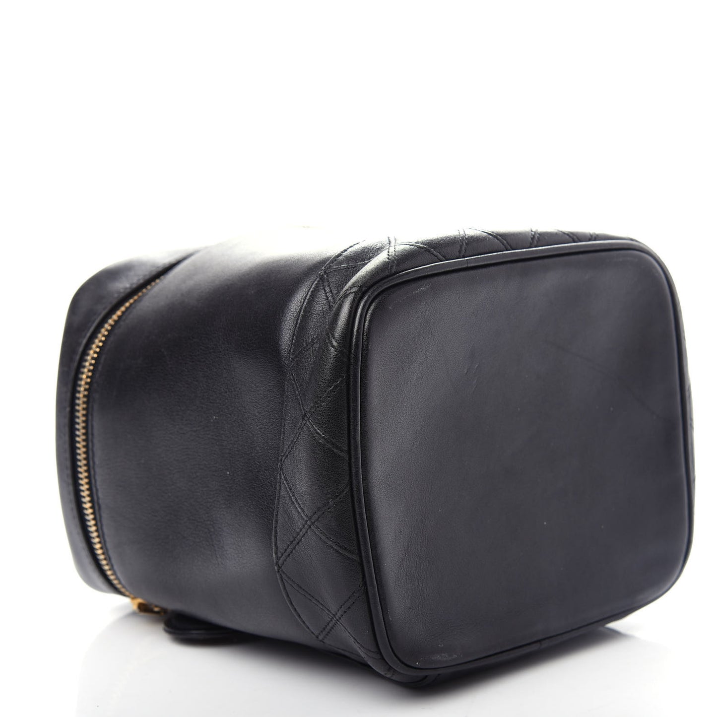 Lambskin Vanity Cosmetic Bag Black