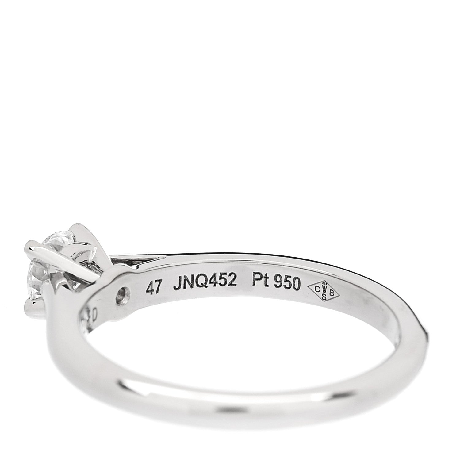 Cartier Platinum Diamond .23ct Solitaire Engagement Ring 47 4 7 of 8