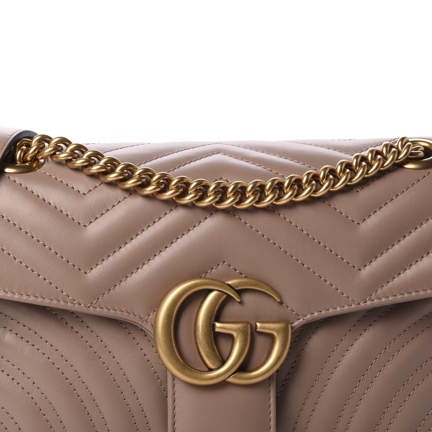 Calfskin Matelasse Small GG Marmont Shoulder Bag Porcelain Rose