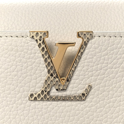 Louis Vuitton Taurillon Ayers Capucines Mini White Snow White 7 of 10