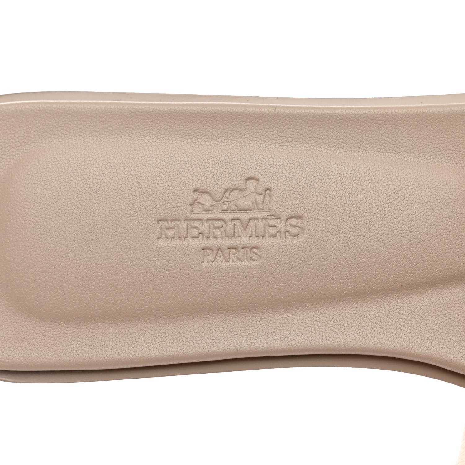 Hermes Box Calfskin Oran Sandals 37 Beige Mastic 3 of 12
