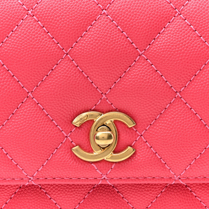 Chanel Caviar Quilted Extra Mini Coco Chain Handle Flap Dark Pink 8 of 10
