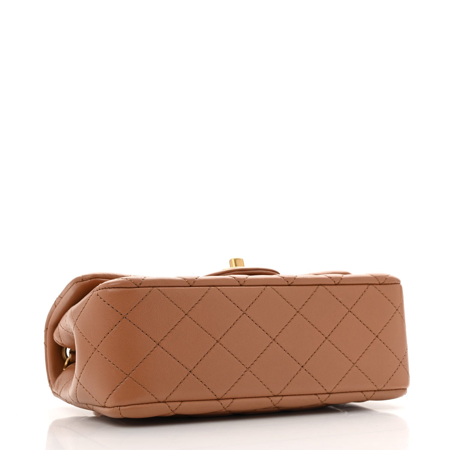 Chanel Lambskin Quilted Mini Rectangular Pearl Crush Flap Brown 4 of 11