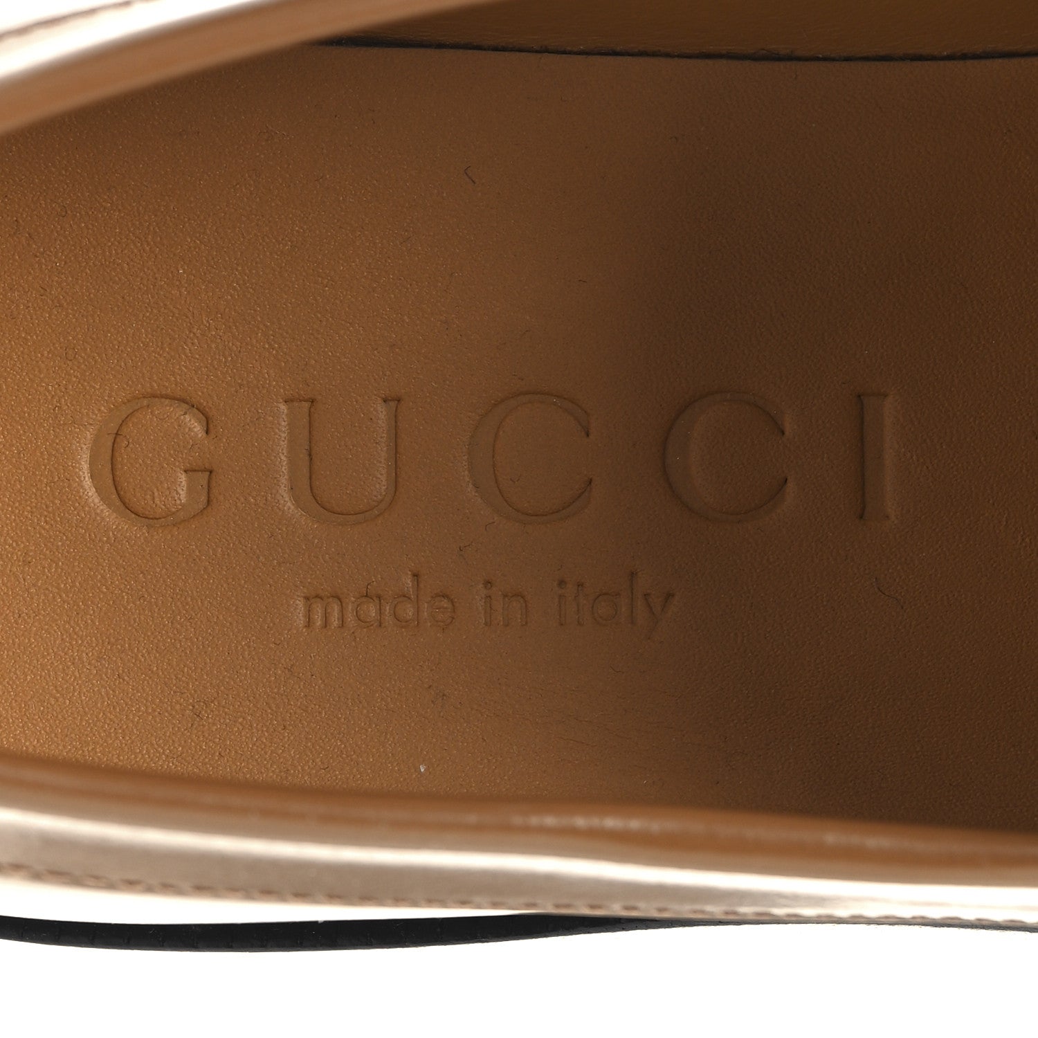 Gucci Calfskin Millennial Ribot Womens GG Loafers 37 Luminious Wood 9 of 11